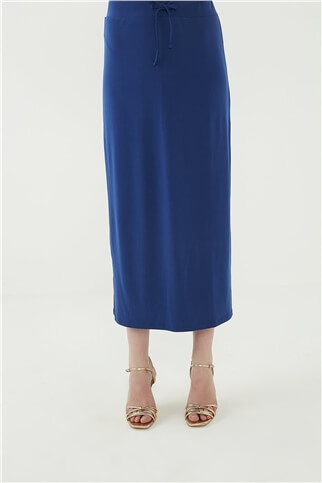 Detailed Sendy Suit-Skirt Blue
